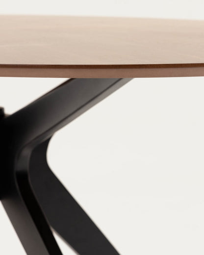 Japandi Wooden Oval Table