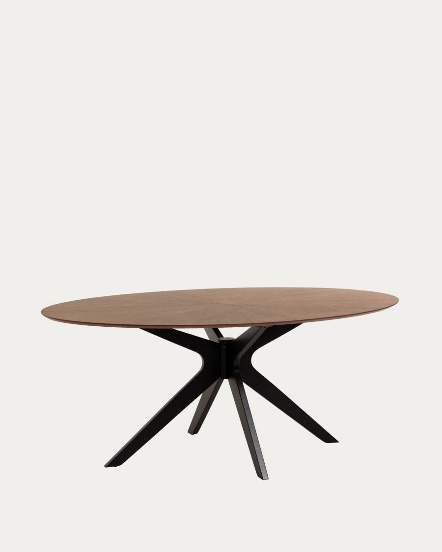 Japandi Wooden Oval Table 