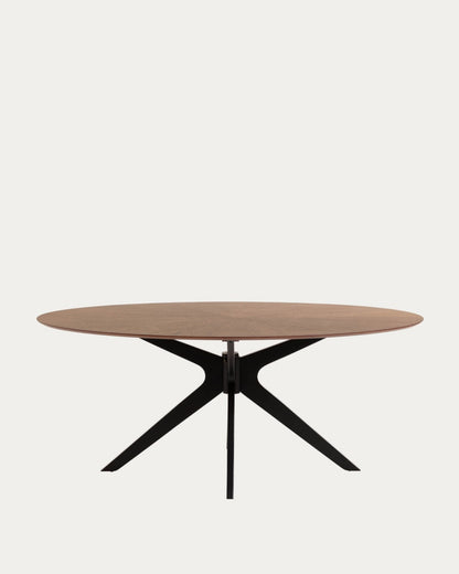 Japandi Wooden Oval Table