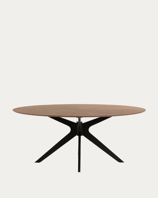 Japandi Wooden Oval Table