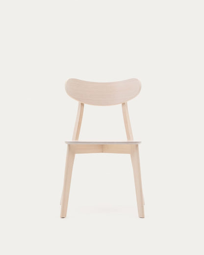 Japandi White Wood Chair