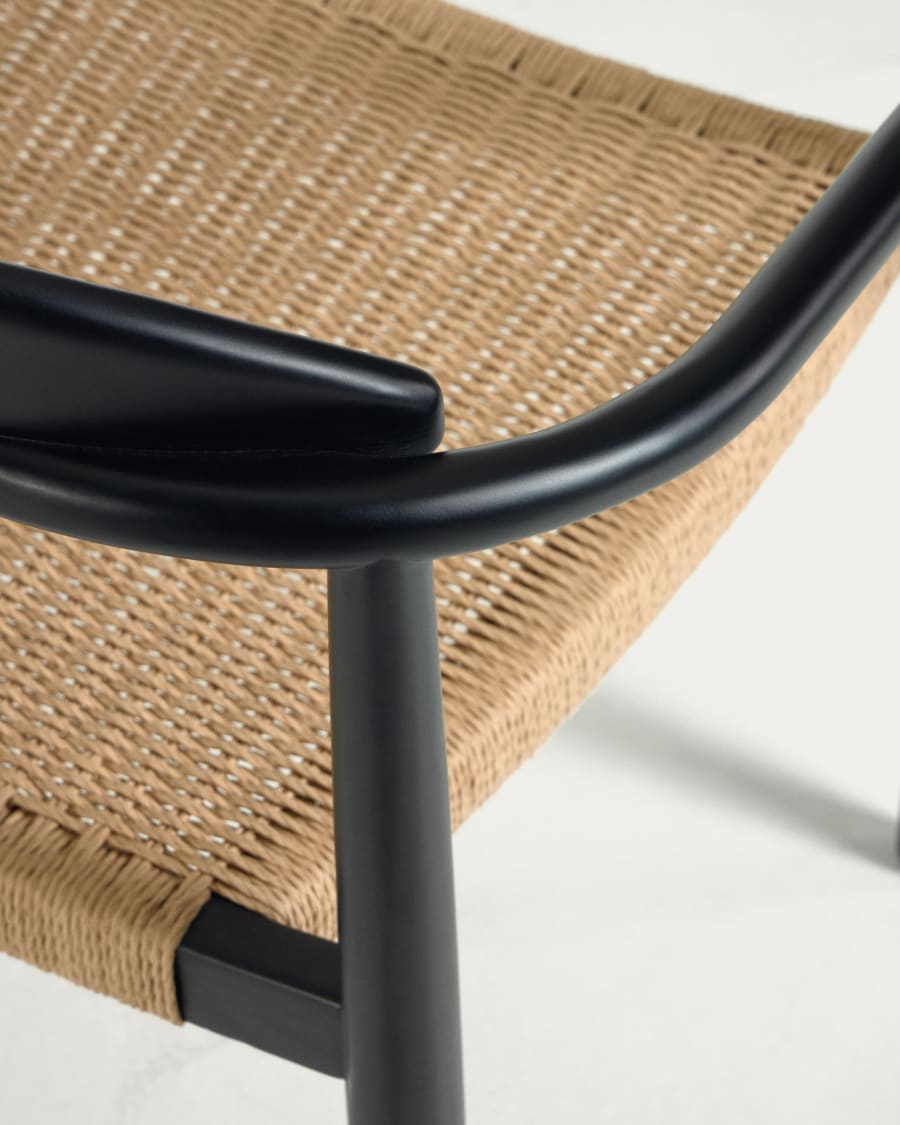 Black Japandi Dining Chair