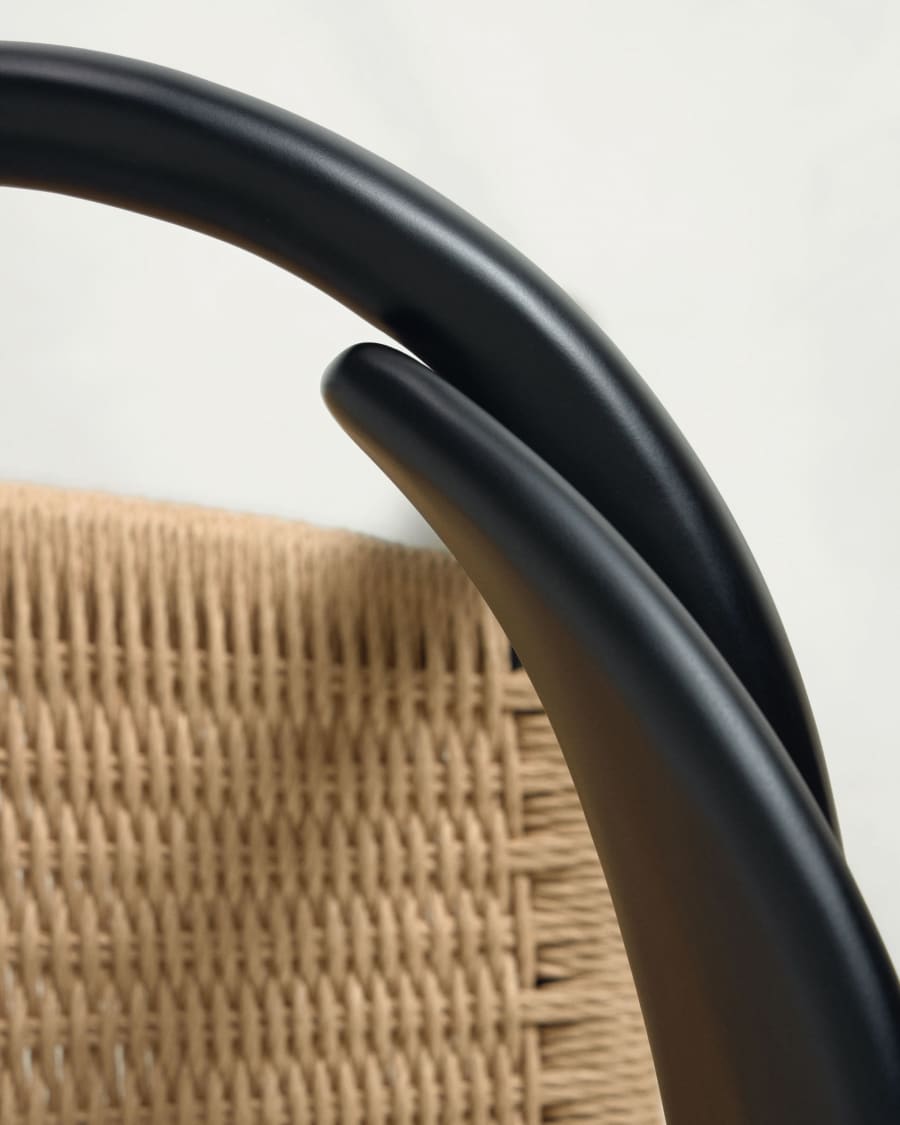 Black Japandi Dining Chair