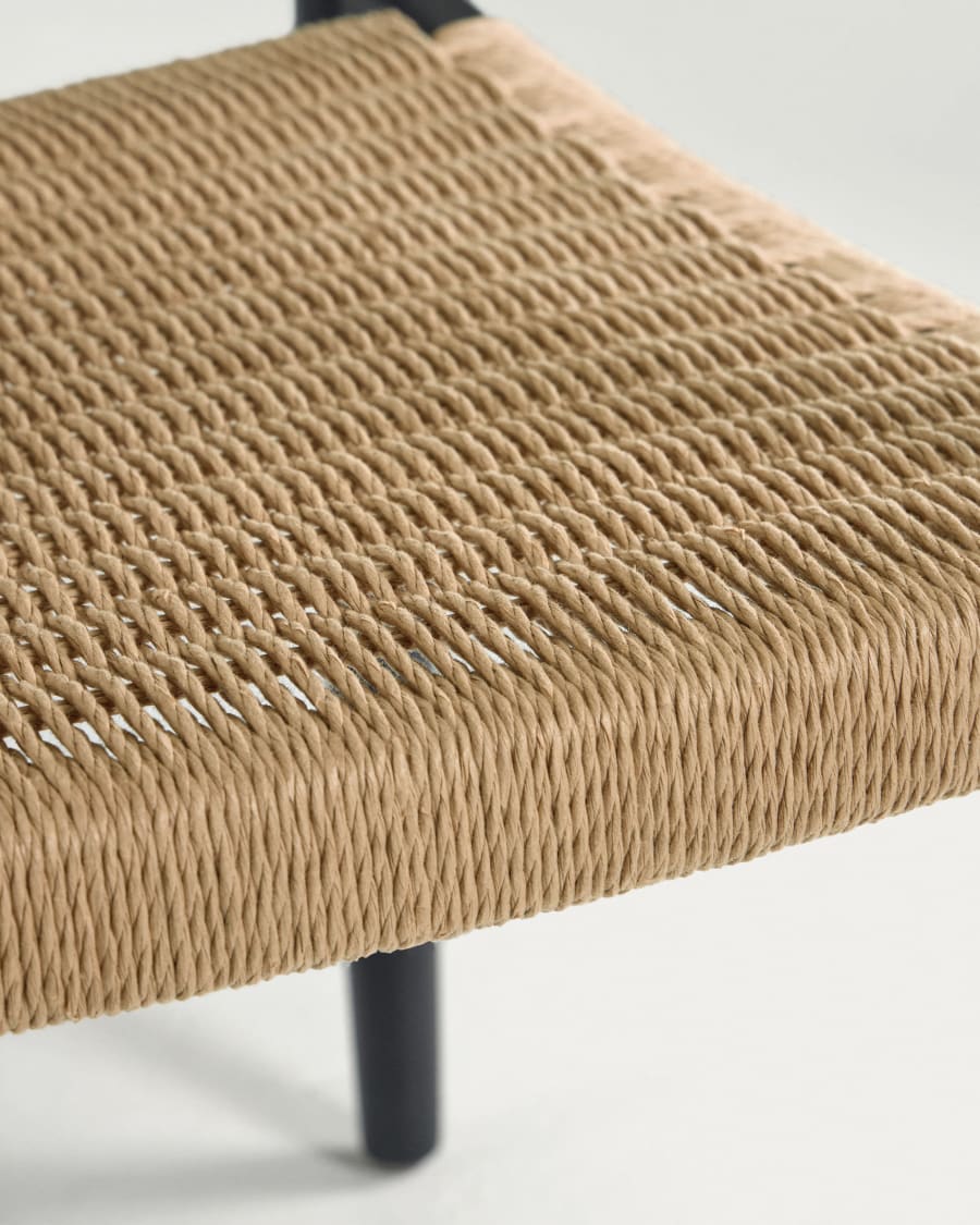 Black Japandi Dining Chair