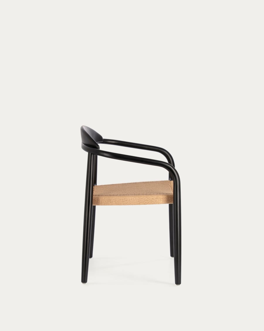 Black Japandi Dining Chair