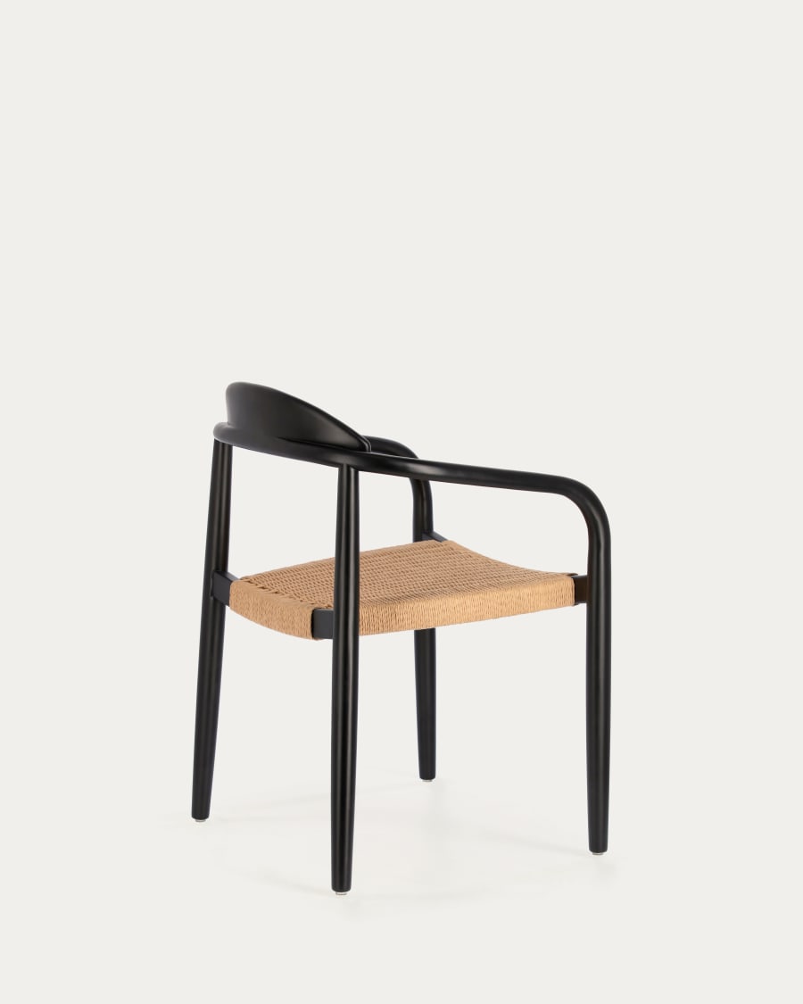 Black Japandi Dining Chair