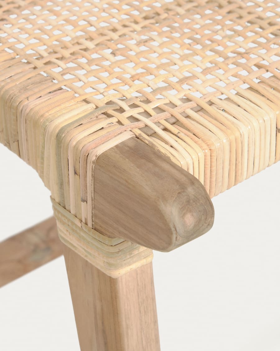 Japandi Rattan Bench