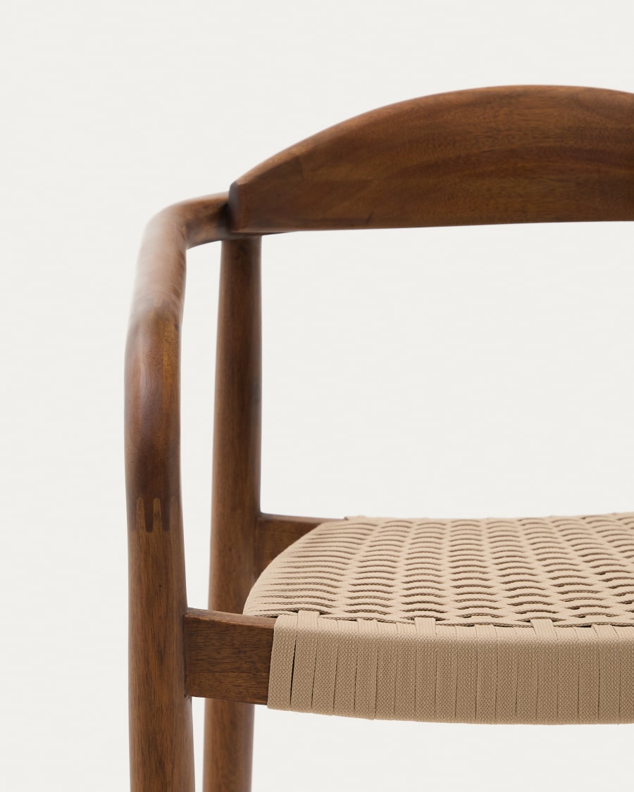Walnut Acacia Rope Japandi Chair