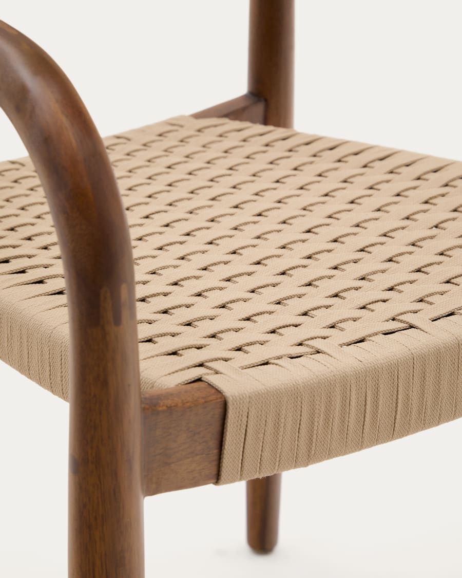 Walnut Acacia Rope Japandi Chair