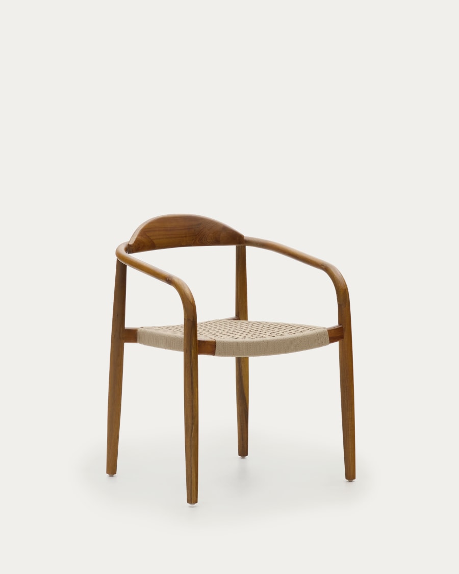 Walnut Acacia Rope Japandi Chair