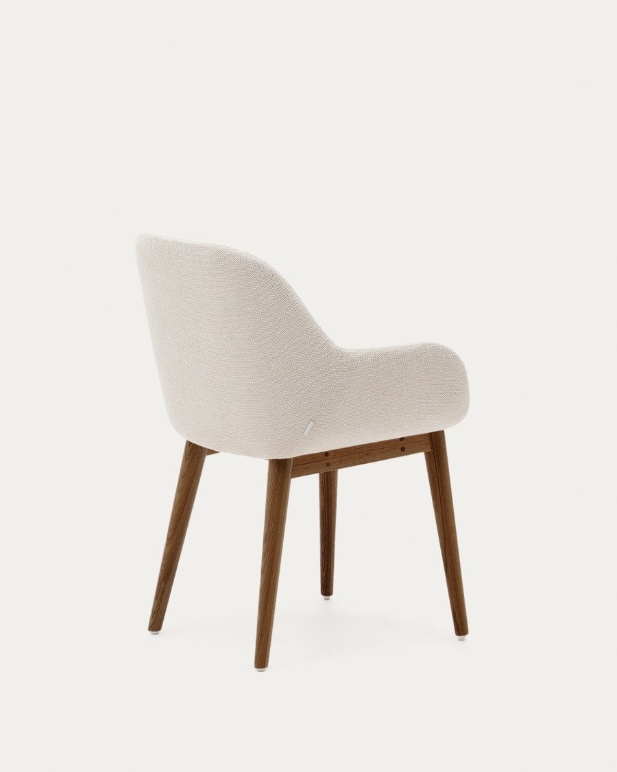 Beige Japandi Chair Dark Ash Legs