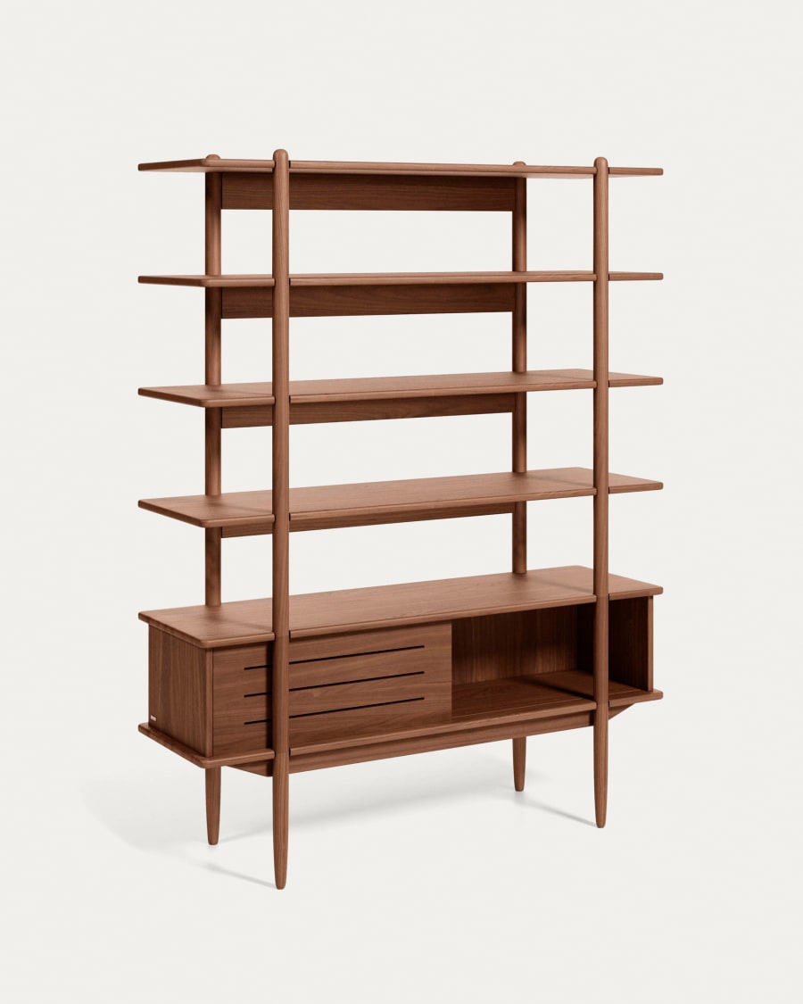 Japandi Dark Wood Shelf