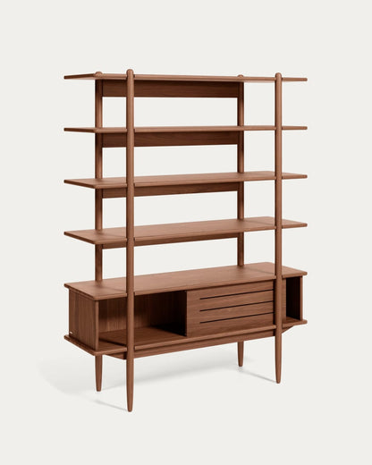 Japandi Dark Wood Shelf