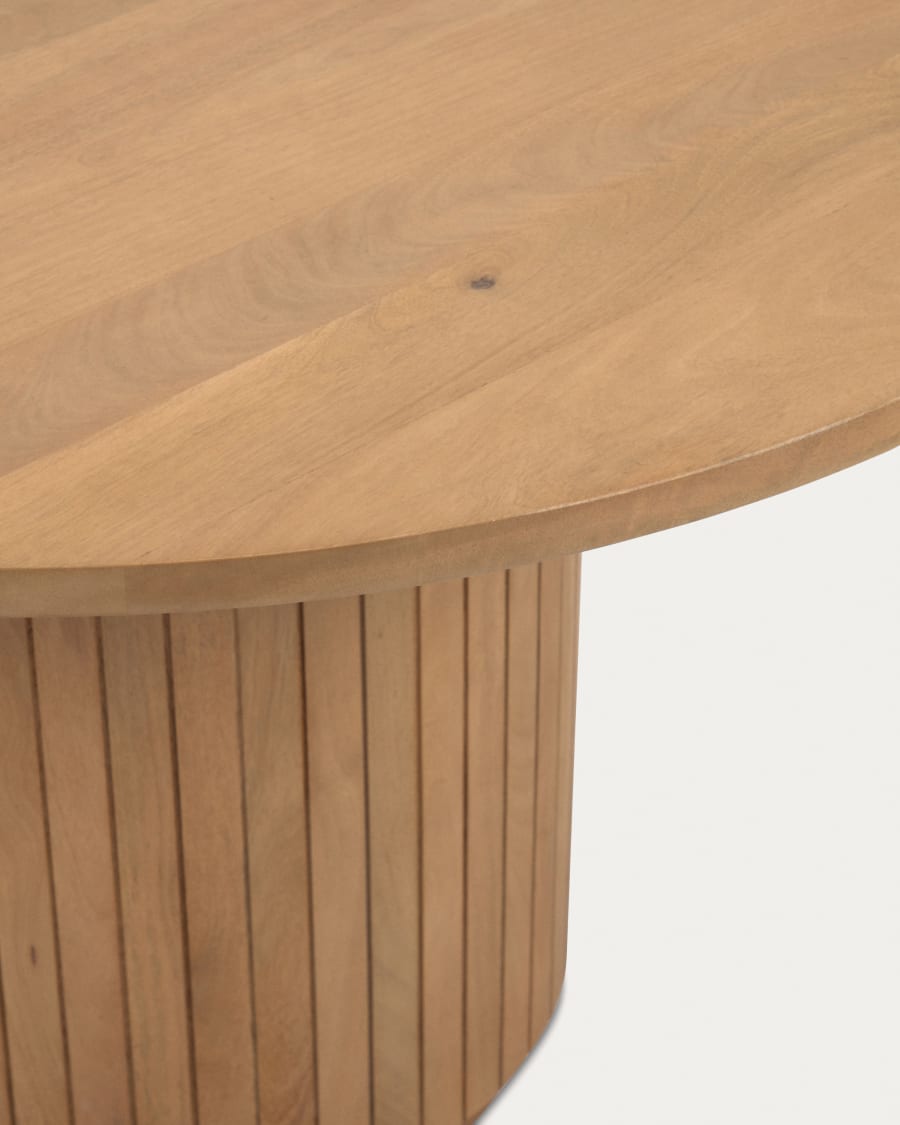 Round Japandi Wooden Table