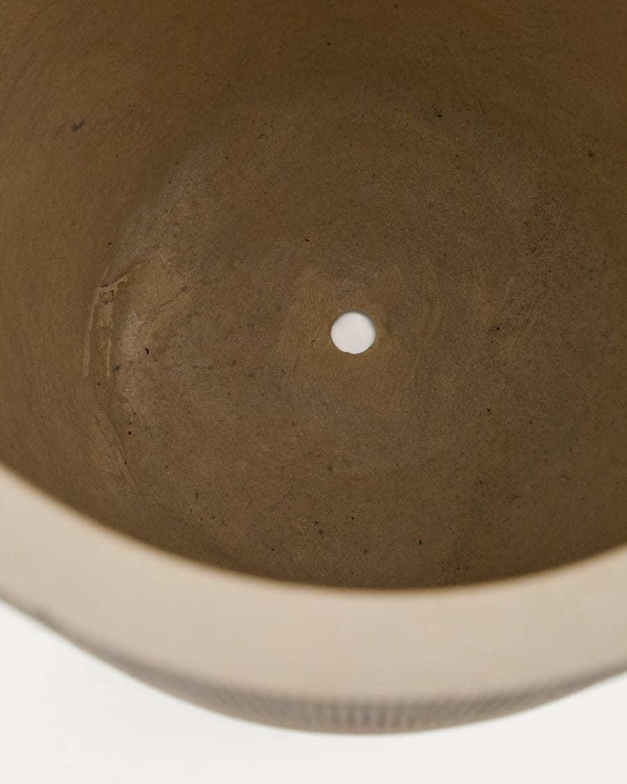 Beige Cement Japandi Planter Set