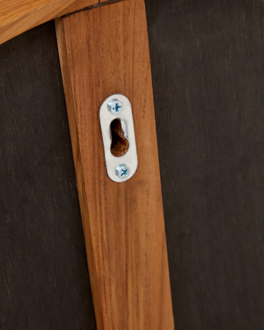 Rectangular Teak Japandi Mirror 45x95cm