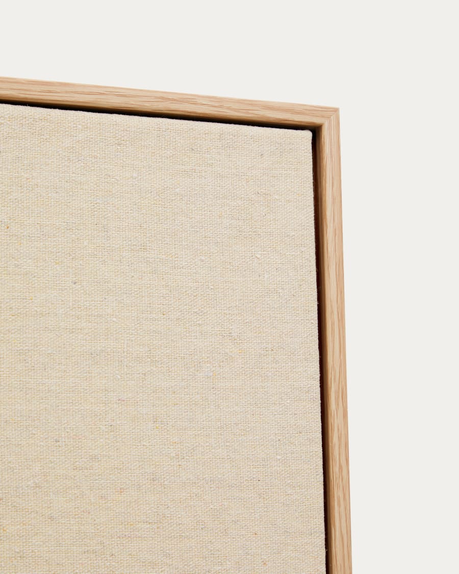 Beige Linen Stripe Japandi Painting
