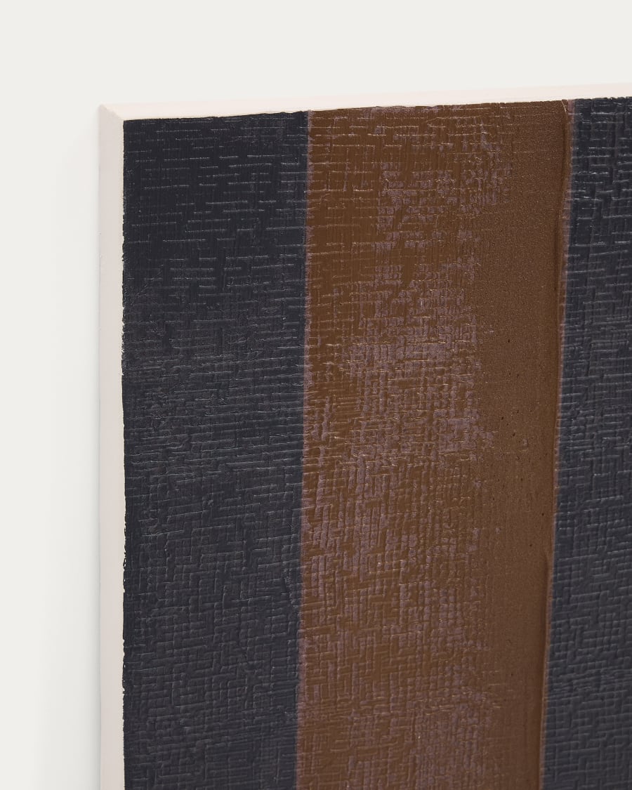 Brown Abstract Japandi Canvas