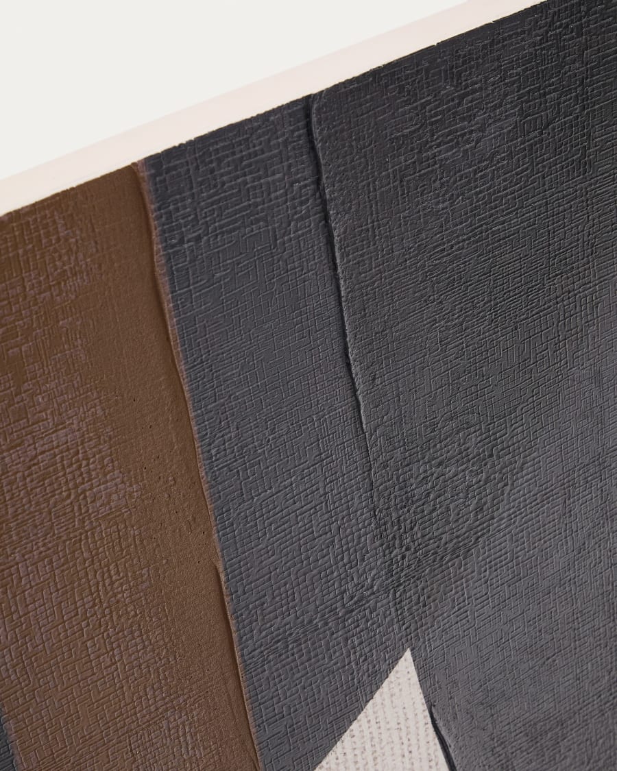 Brown Abstract Japandi Canvas