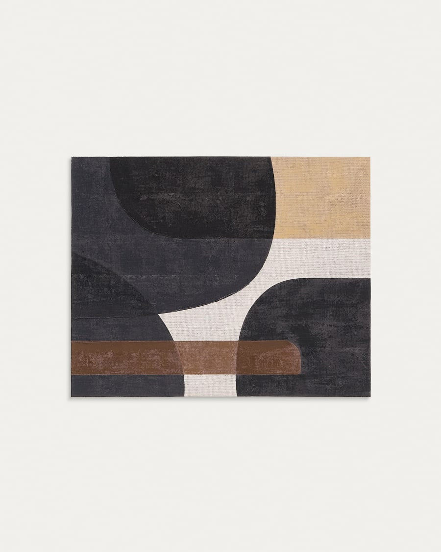Brown Abstract Japandi Canvas