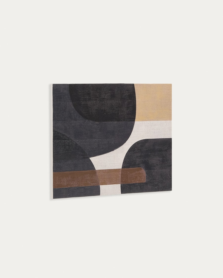 Brown Abstract Japandi Canvas