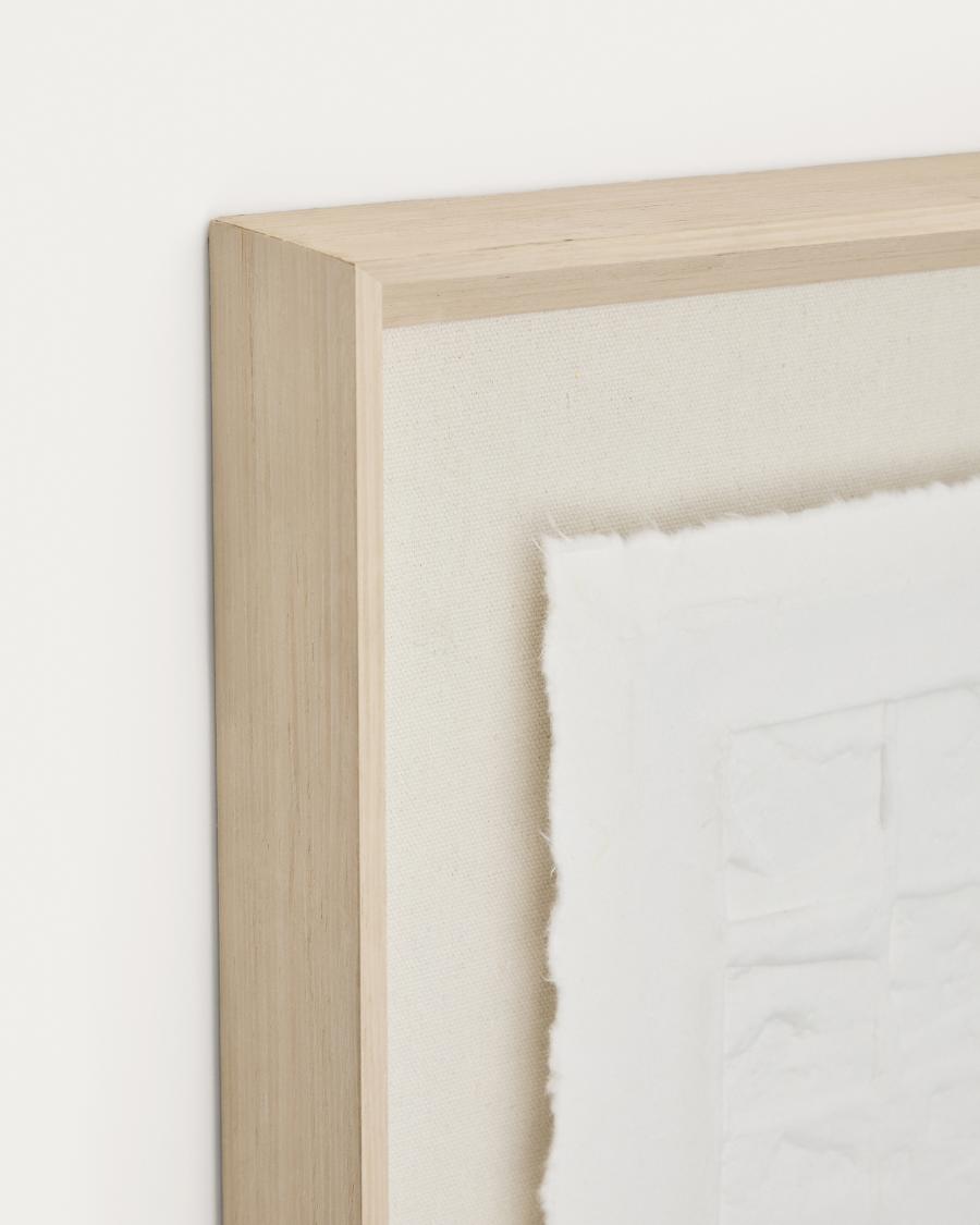 White Papier Mâché Japandi Canvas