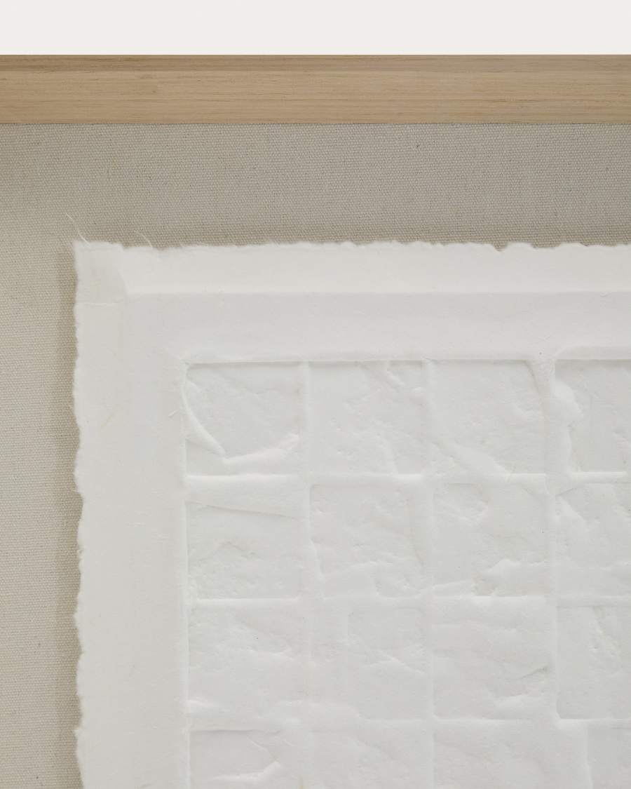 White Papier Mâché Japandi Canvas