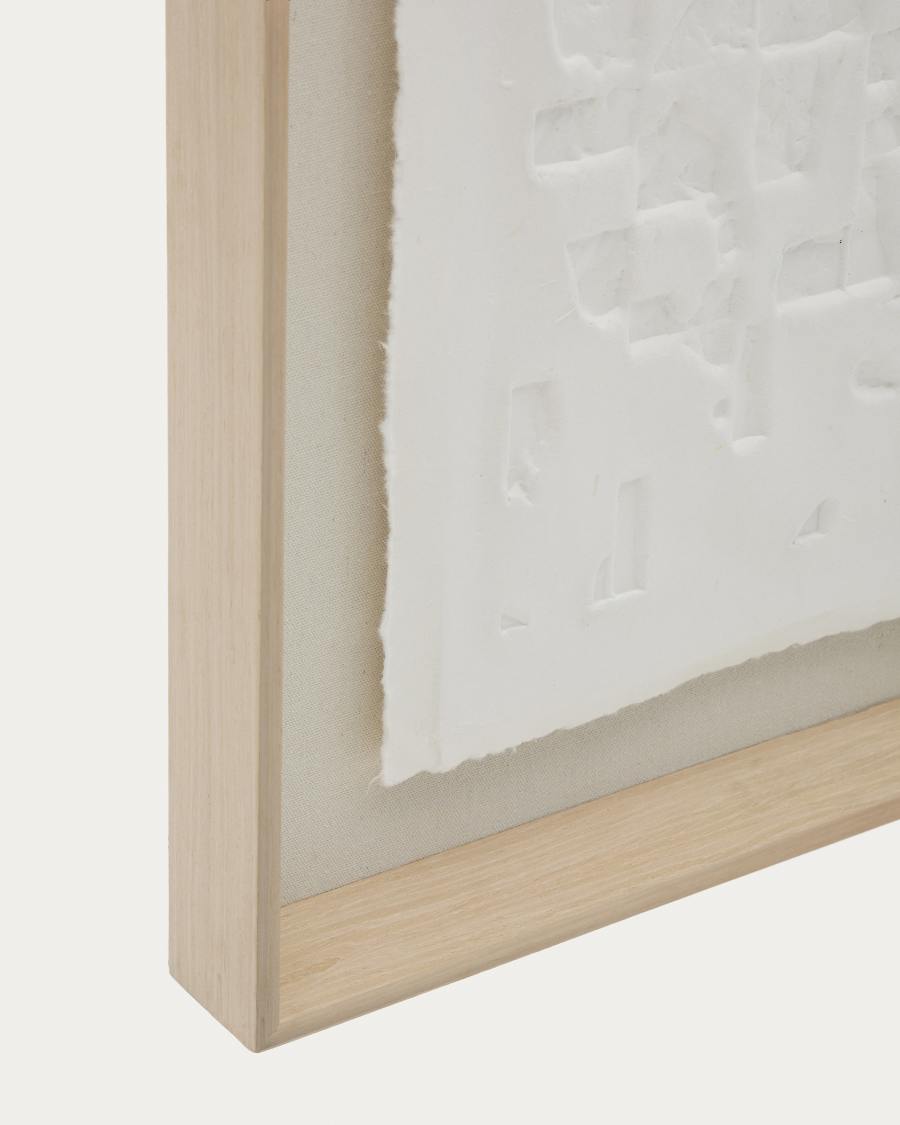 White Papier Mâché Japandi Canvas