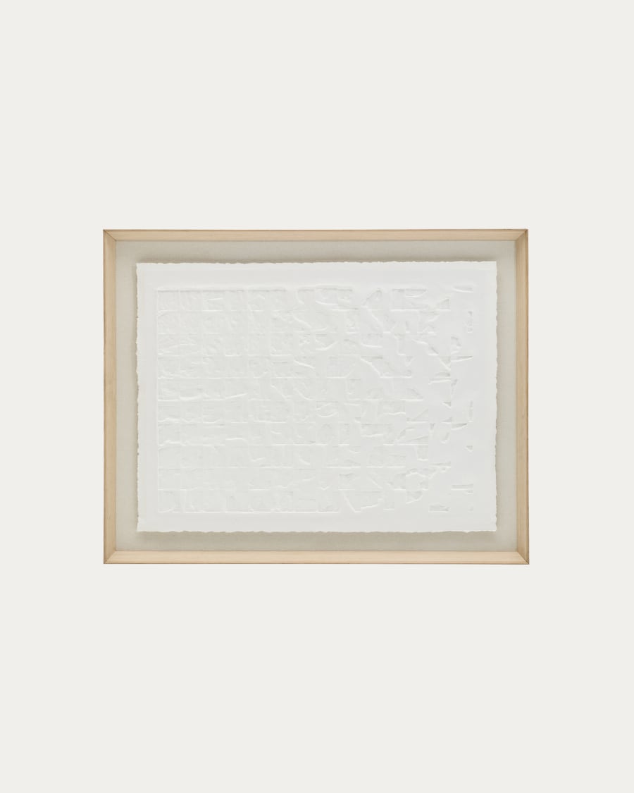 White Papier Mâché Japandi Canvas