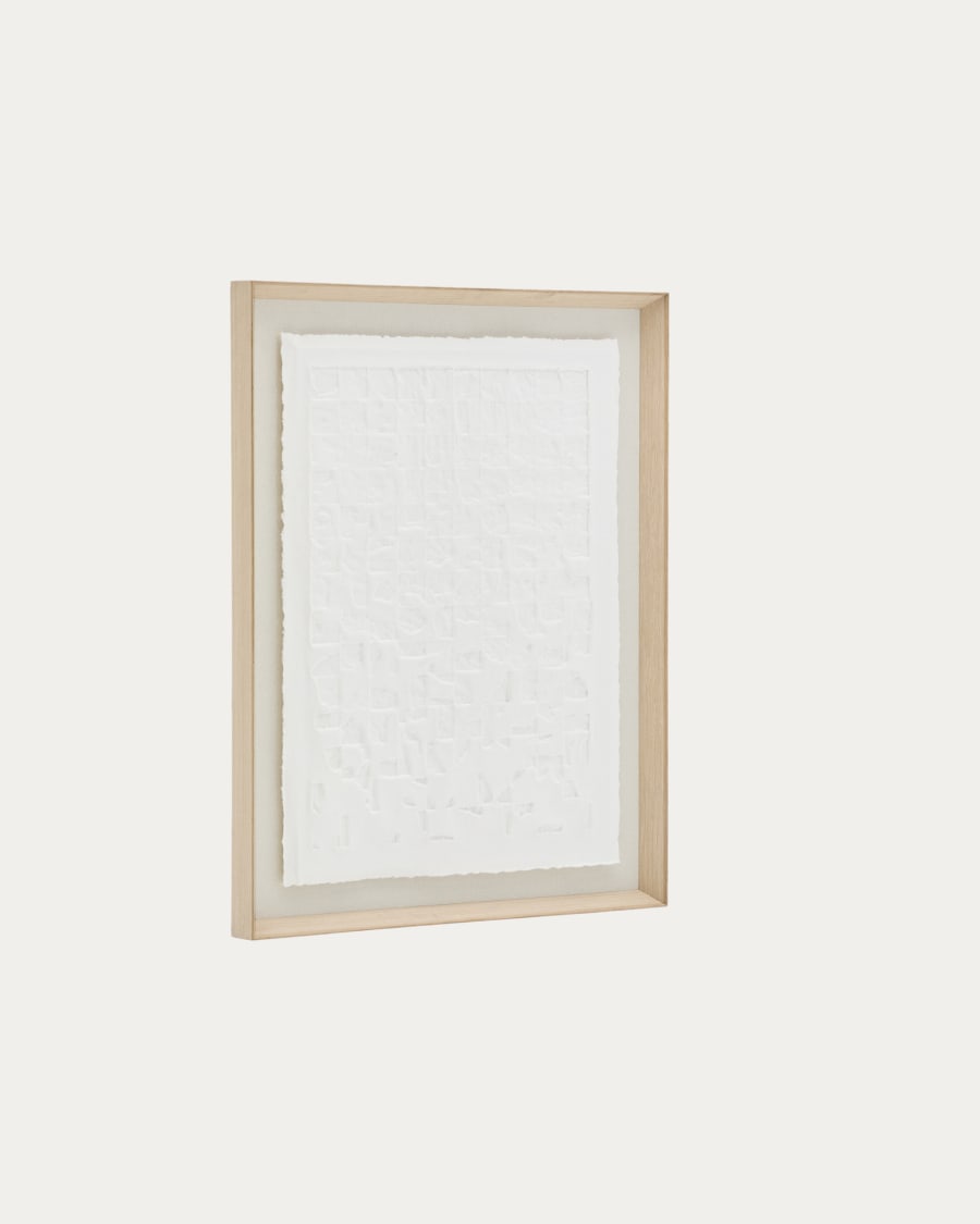 White Papier Mâché Japandi Canvas