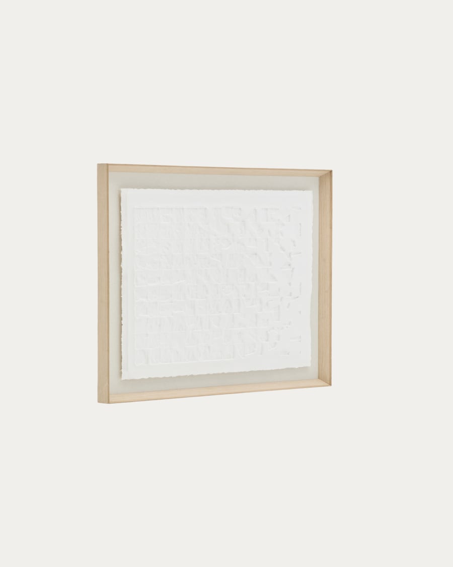 White Papier Mâché Japandi Canvas