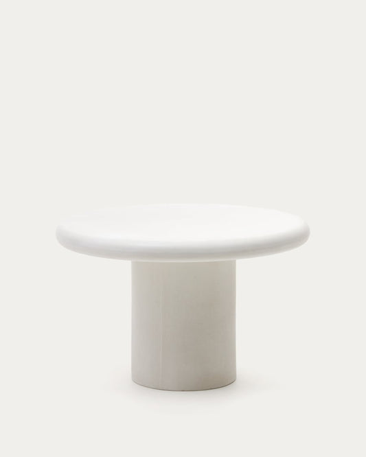 White Cement Japandi Table