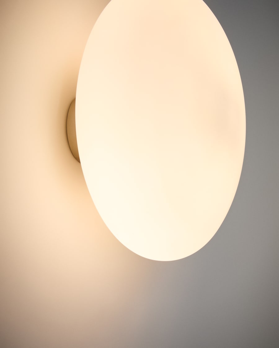 Smoked Glass Japandi Wall Lamp