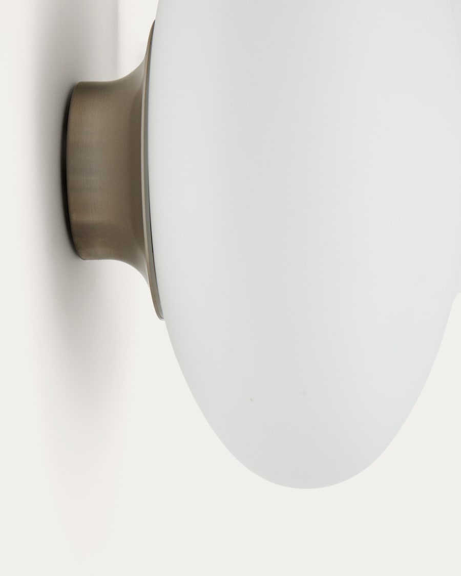 Smoked Glass Japandi Wall Lamp