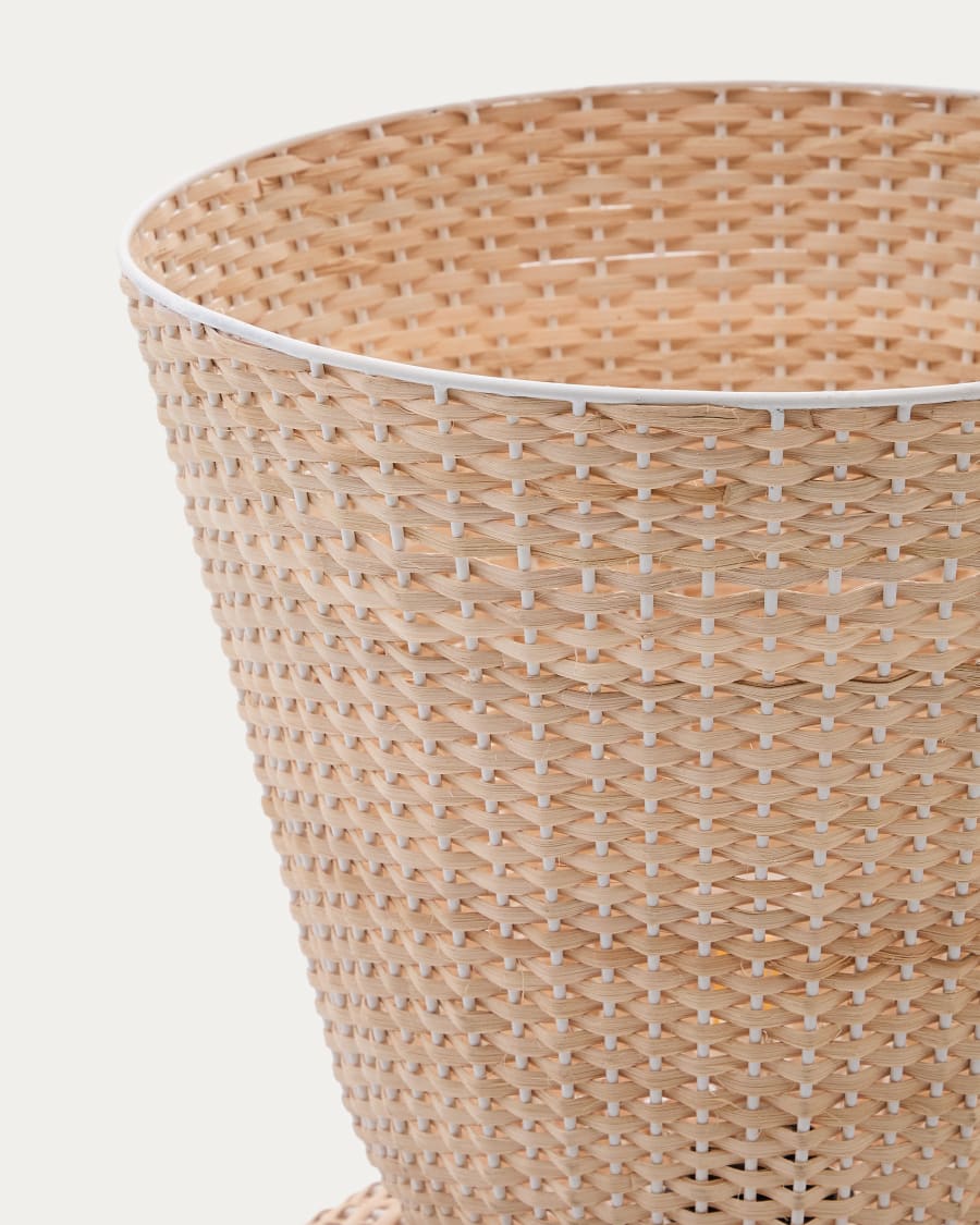Sculptural Rattan Japandi Floor Lamp