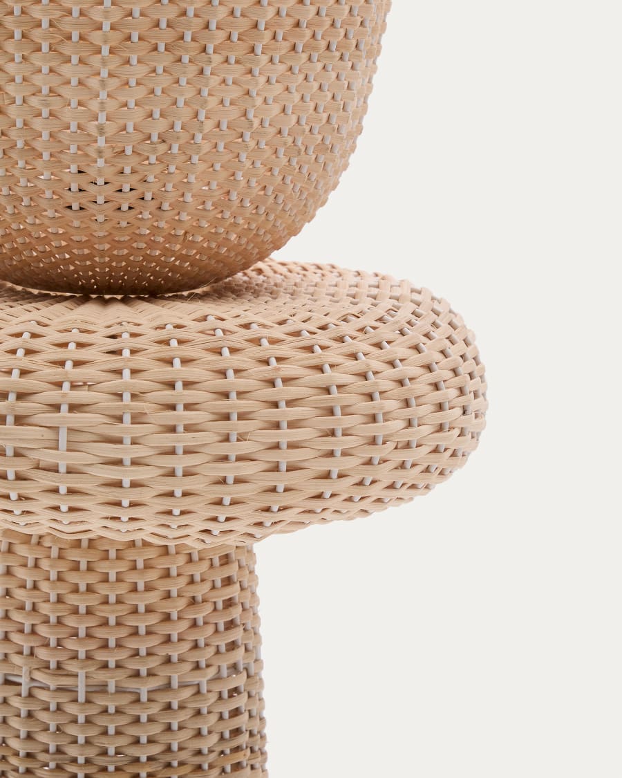 Sculptural Rattan Japandi Floor Lamp