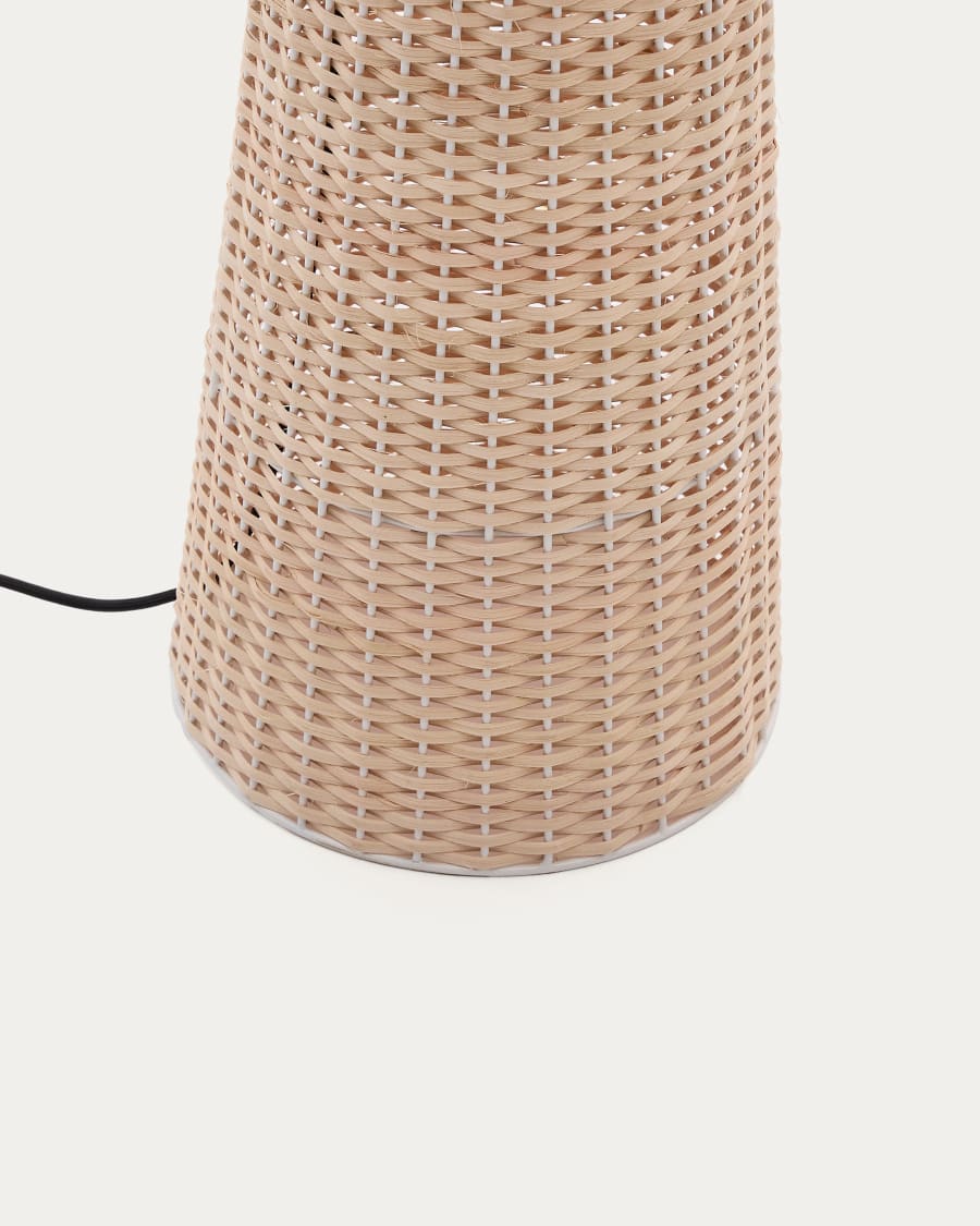Sculptural Rattan Japandi Floor Lamp
