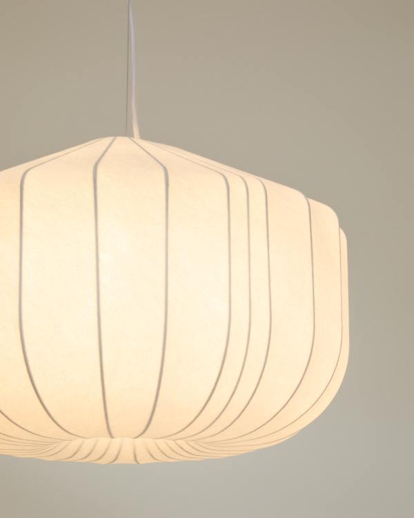 White Japandi Hanging Lamp
