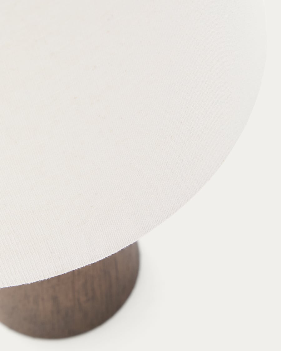 Dark Wood Japandi Table Lamp