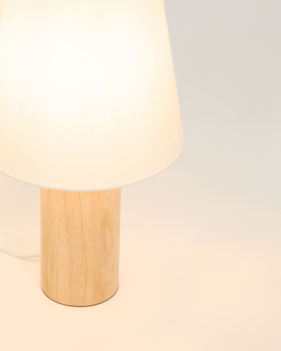 Natural Wood Japandi Table Lamp