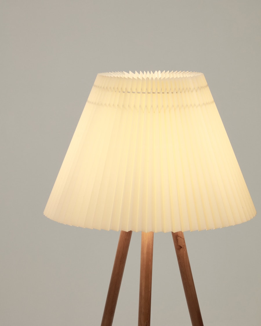 Scalloped Japandi Floor Lamp
