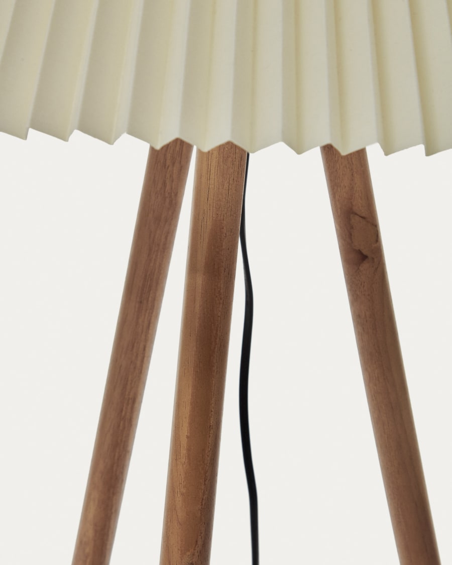 Scalloped Japandi Floor Lamp