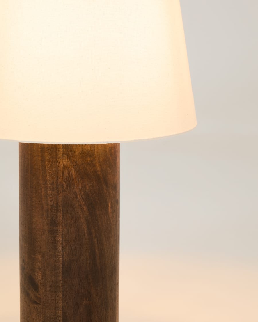 Dark Wood Japandi Floor Lamp