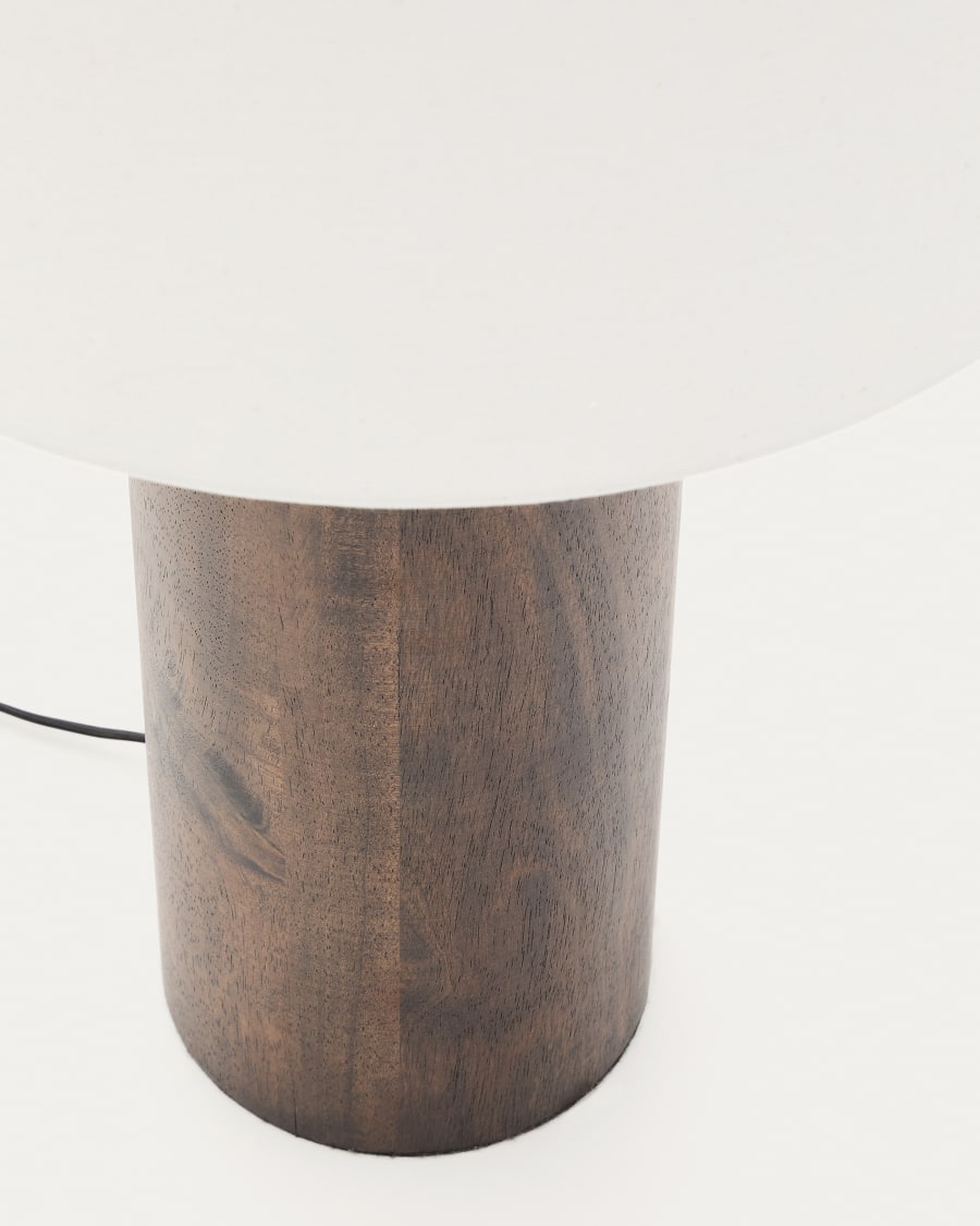 Dark Wood Japandi Floor Lamp