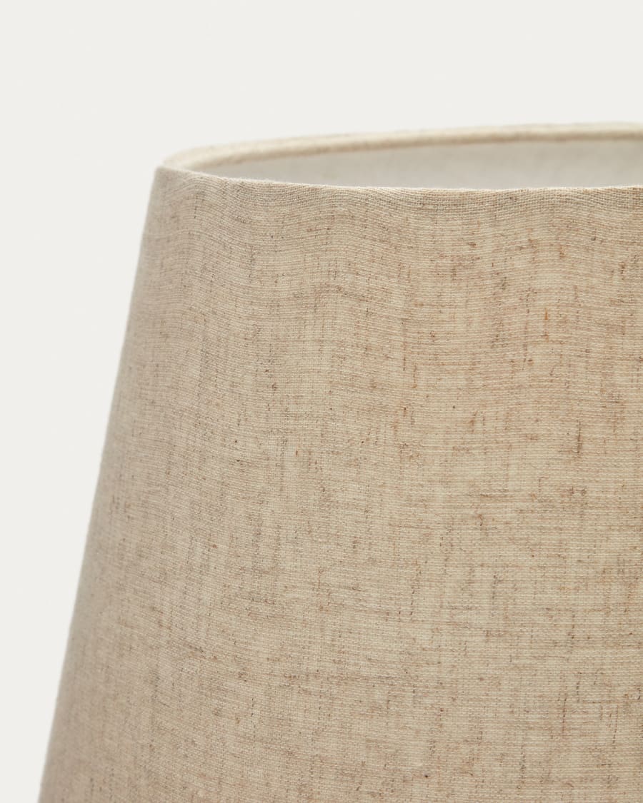 Black & Linen Japandi Table Lamp