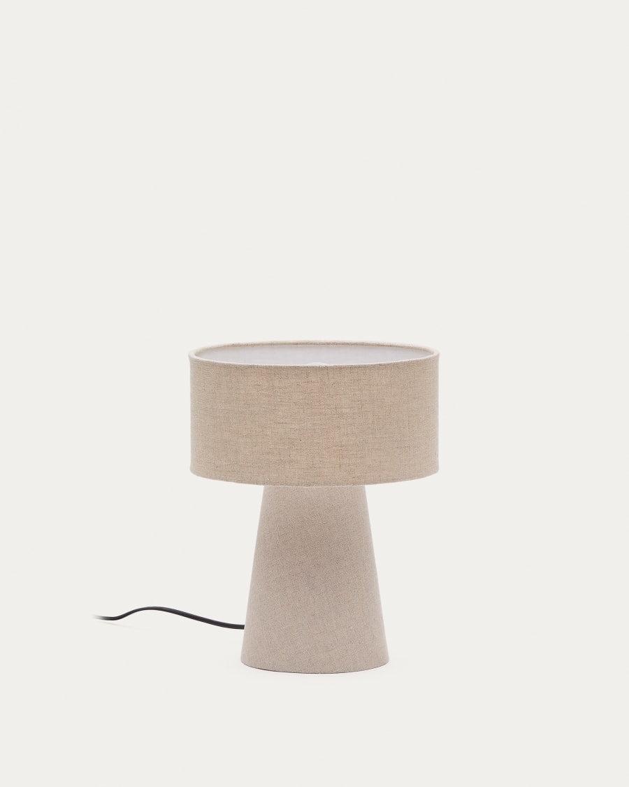 Grey Fabric Japandi Table Lamp