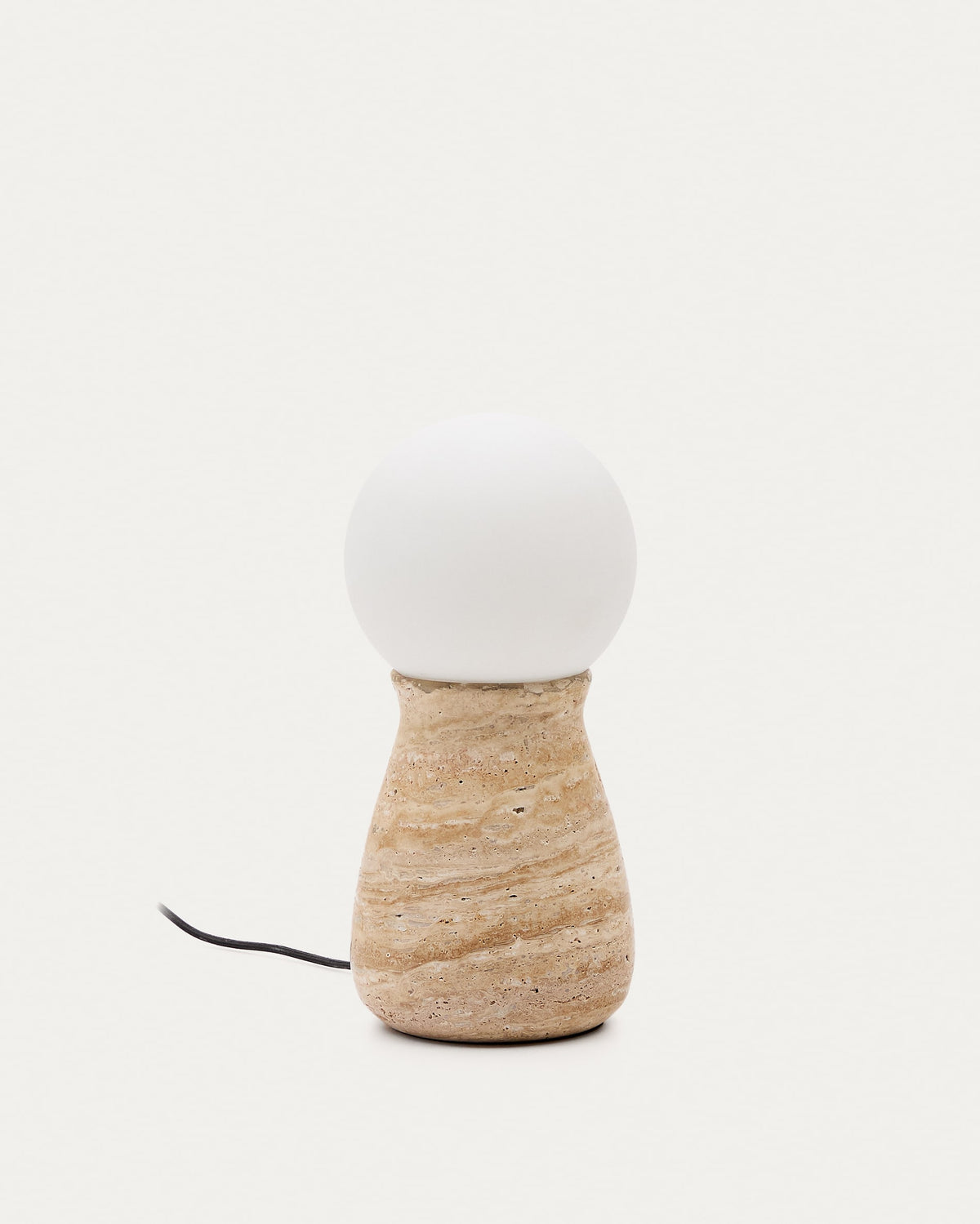 Travertine Glass Japandi Table Lamp