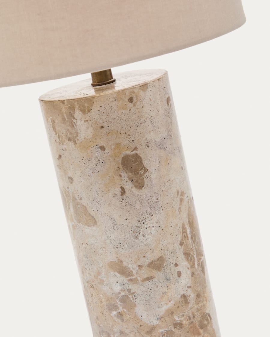 Beige Marble Japandi Table Lamp