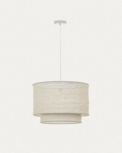 Japandi Linen Pendant Light