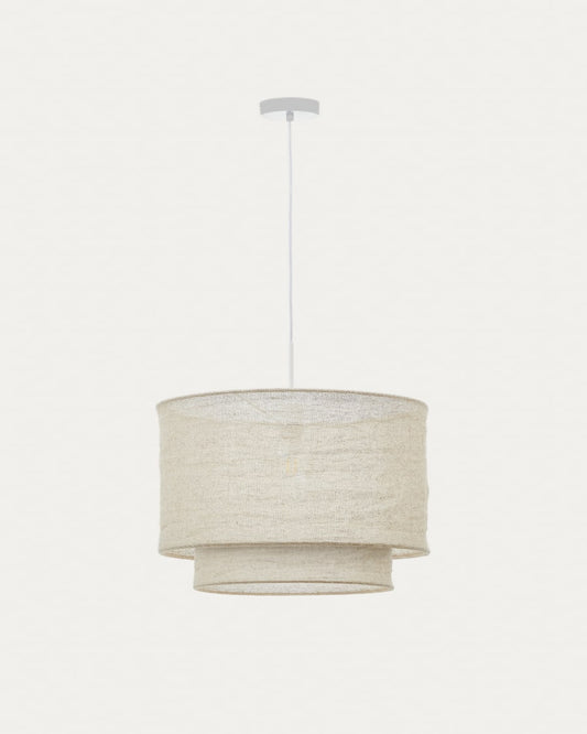 Japandi Linen Pendant Light